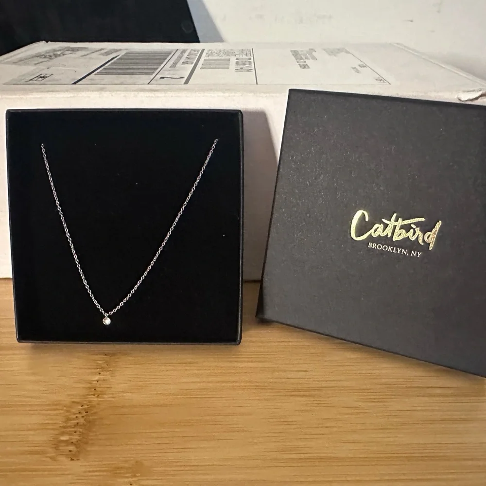 ❌SOLD❌ catbird nyc • diamond pinprick necklace solid white gold diamond - Picture 9 of 13